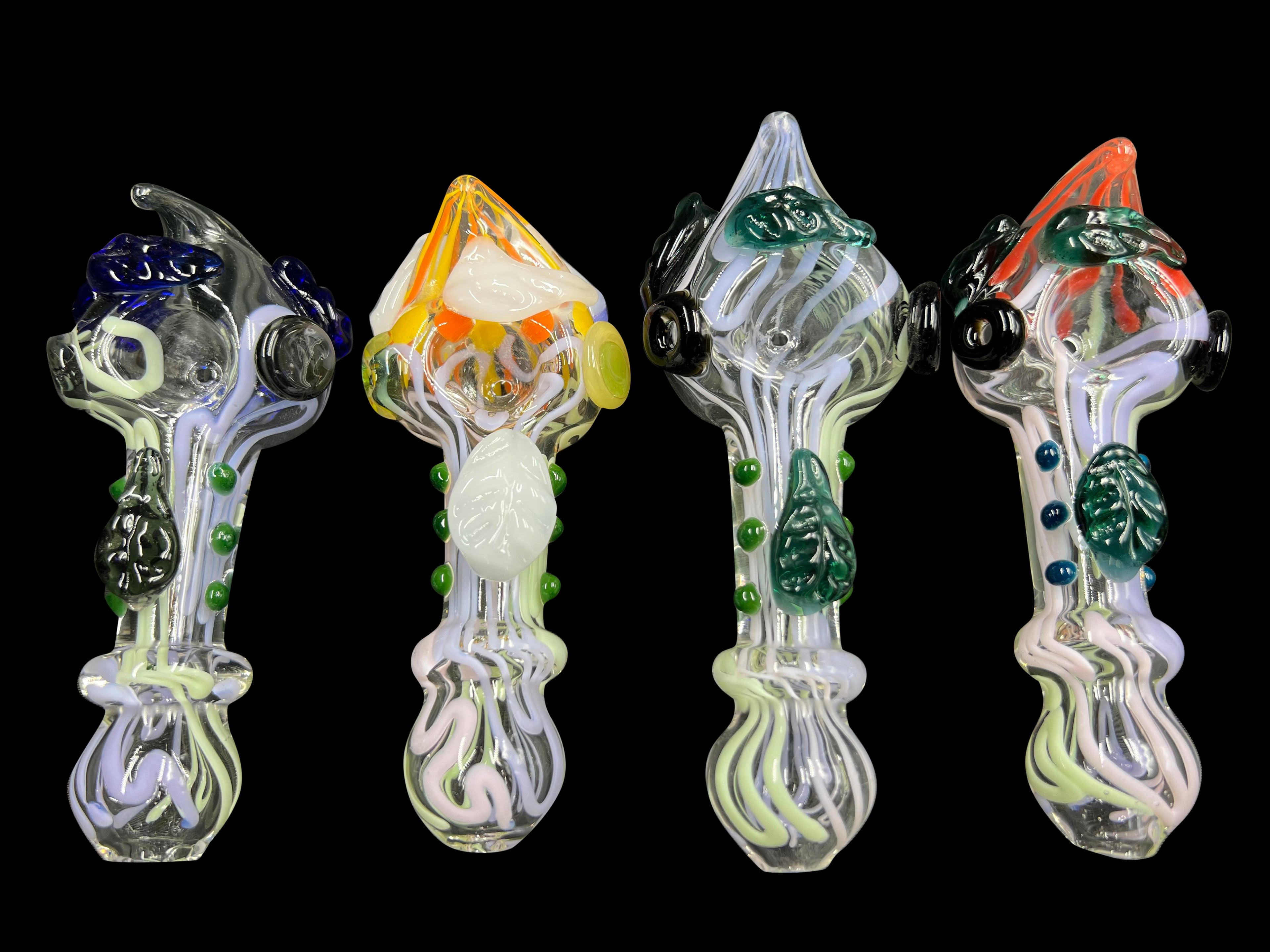 5" 100Gr. Top Leaf Slime Colored Glass Pipe 1pc (Mystery Color)