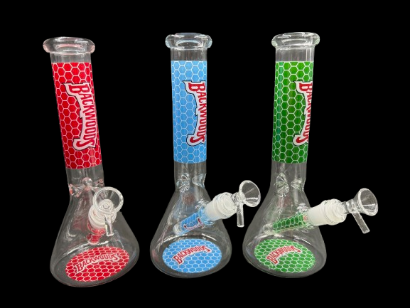 10" 350Gr. BK Colorful Base Glass Water Pipe W/ Stem & Bowl (Mystery Color) Red, Blue, Green, Yellow