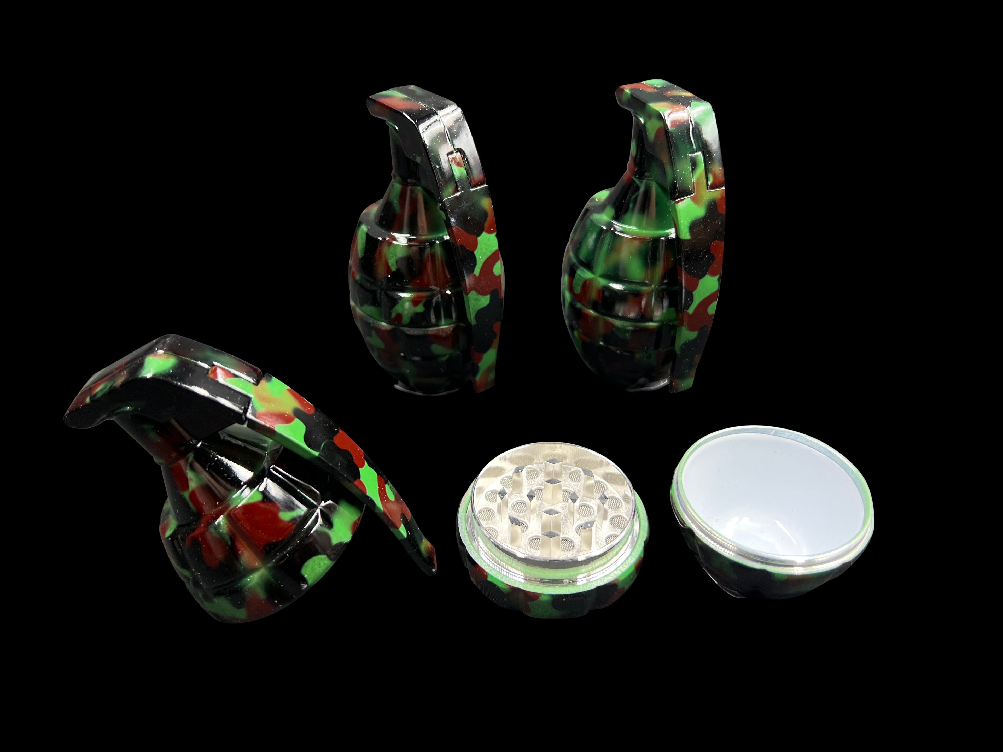 52mm 3 Part Colored Metal Grenade Grinder