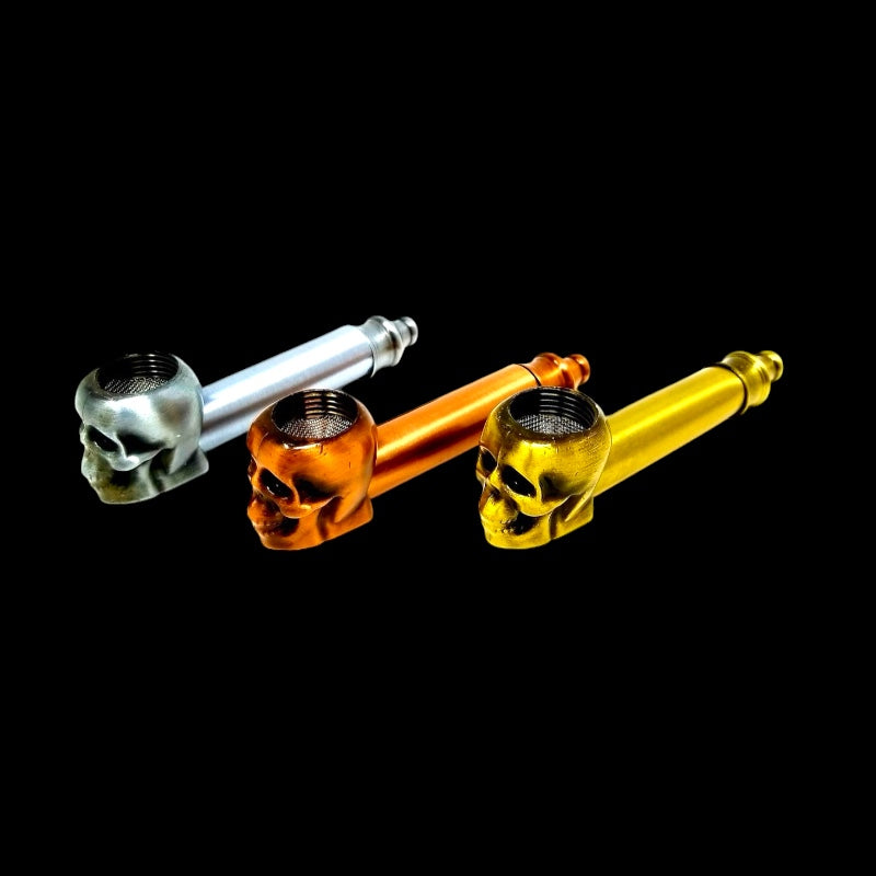 3.5" Colored Skull Metal Pipe 1pc (Mystery Color)
