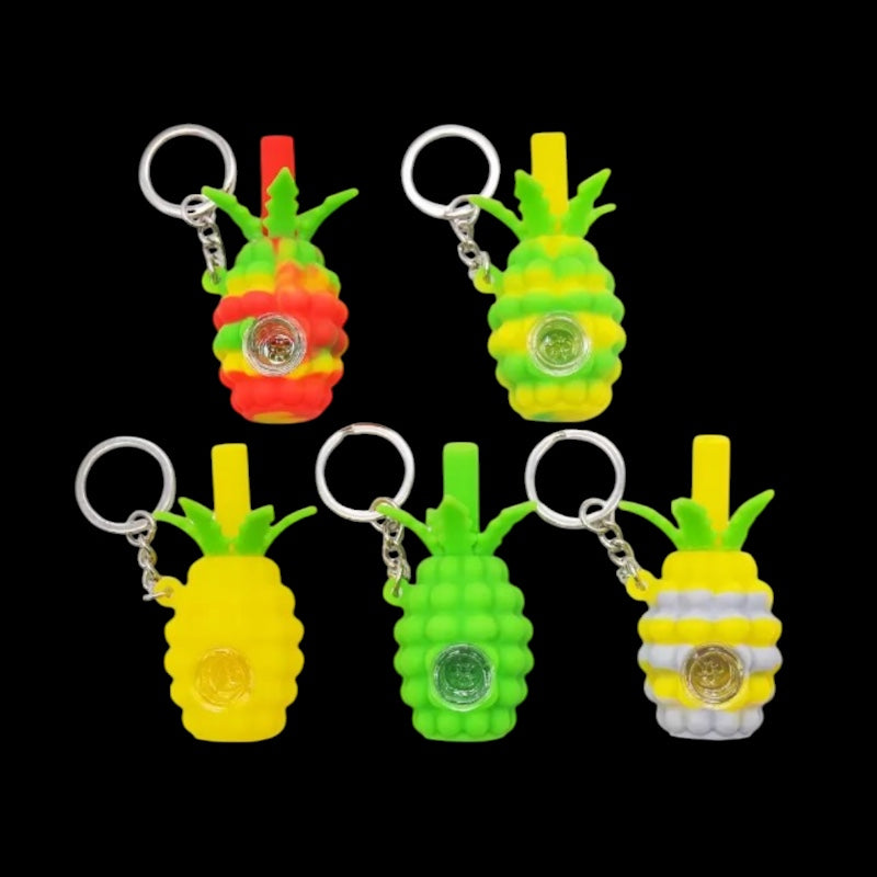 3" Colored Pineapple Silicone Pipe 1pc (Mystery Color)