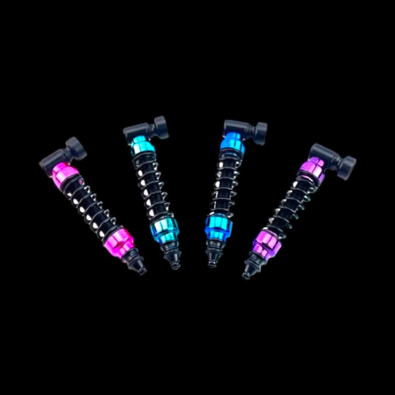 4.5" Car Coil Colored Spring Metal Pipe W/ Grinder & Screen 1pc Blue, Pink, Purple, Turquoise