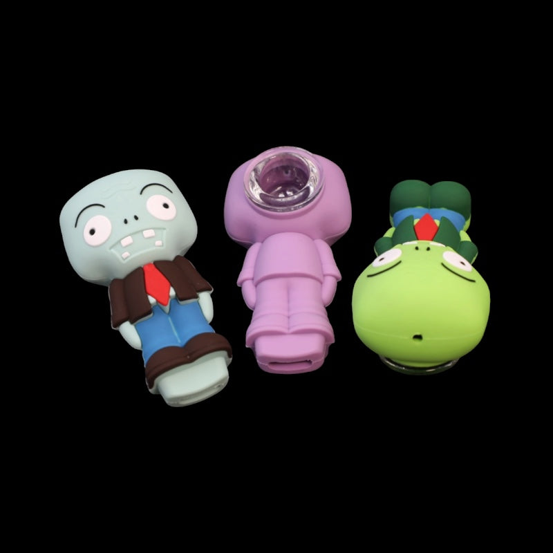 3" Mr. Zombie Colored Silicone Hand Pipe (Mystery Color)