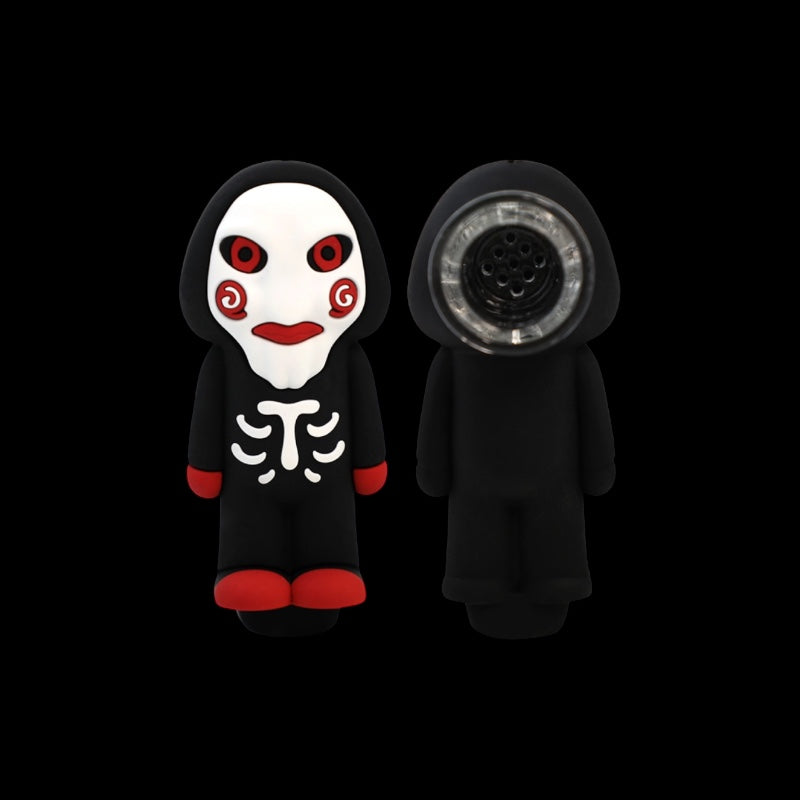 3" Billy Puppet Colored Silicone Hand Pipe 1pc (Mystery Color)