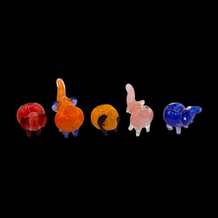 63Gr. Solid Colored Mini Elephant Glass Pipe (Mystery Color)
