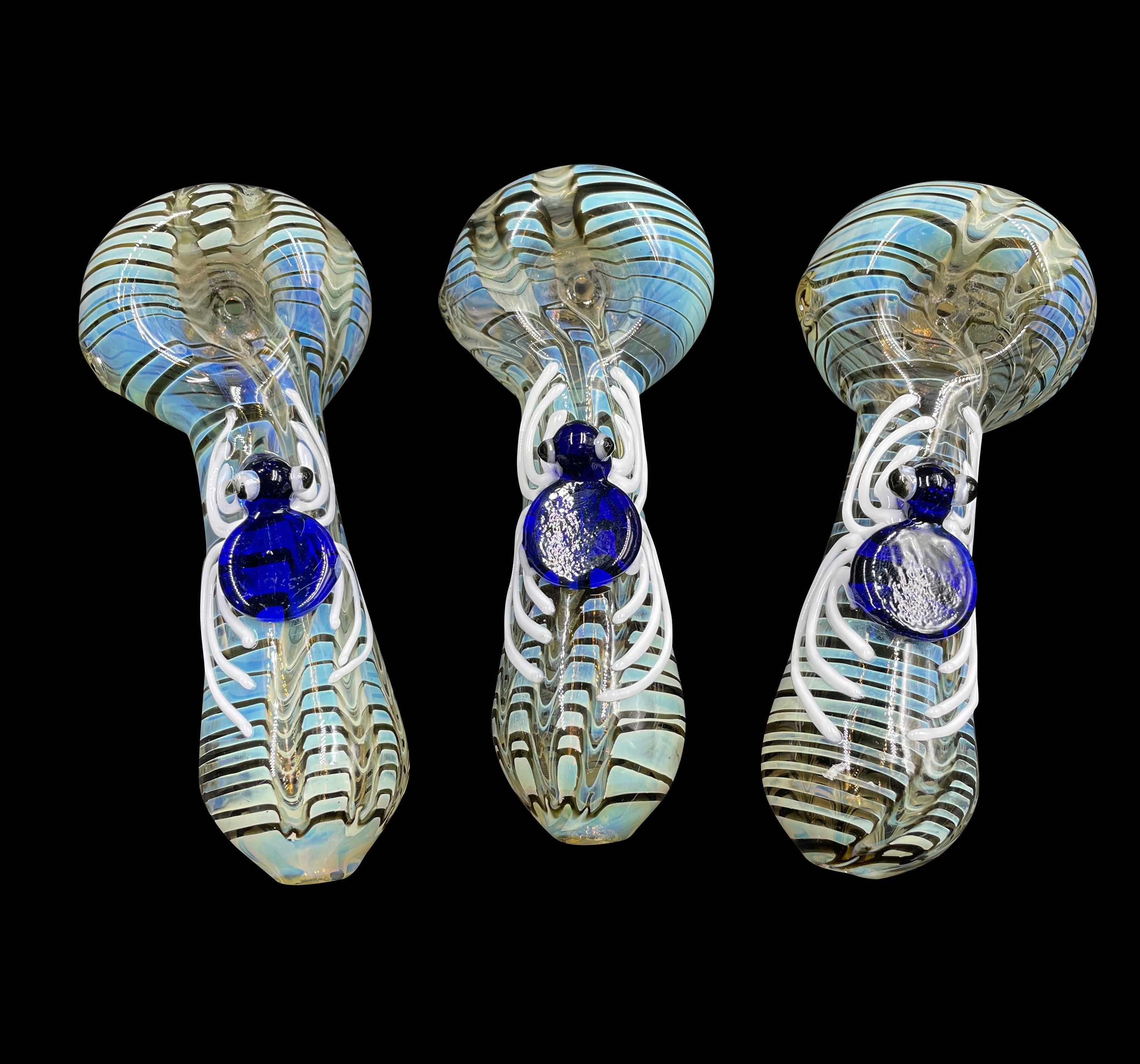 5" 130Gr. Spider Tube Cut Design Insect Glass Pipe 1pc
