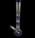 16" 920Gr. Blue 8 Arm Two Chamber Perc Glass Water Pipe w/ Stem & Bowl #176