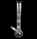 16" 920Gr. Teal 8 Arm Two Chamber Perc Glass Water Pipe w/ Stem & Bowl #176