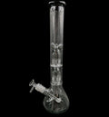 16" 920Gr. Black 8 Arm Two Chamber Perc Glass Water Pipe w/ Stem & Bowl #176