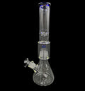 16" 1Kg.200Gr. Blue Clear Beaker Showerhead Perc Glass Water Pipe w/ Stem & Bowl #360