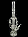 18" 1100Gr. 6 Handle Middle Spiral Ring Recycler Water Pipe W/ Bowl C.BLACK ( 103 )