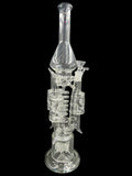 19" 1300Gr. Vertical Shower Perc 3 Handle mid Spiral Recycler Water Pipe W/ Bowl C.BLACK ( 101 )